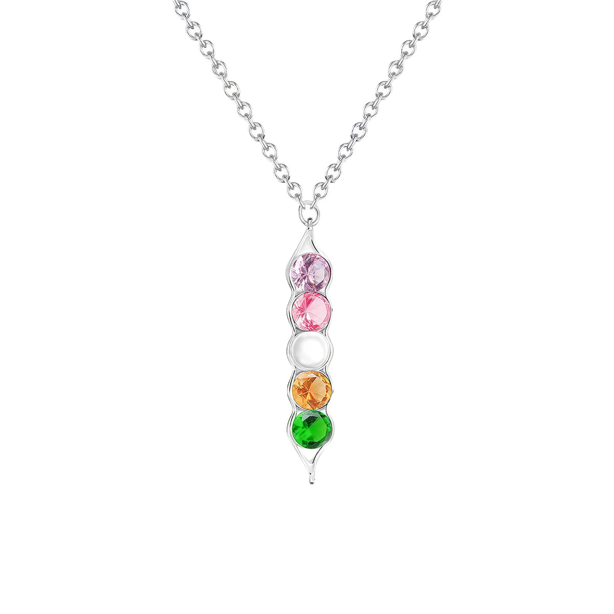 Peas in a Pod Birthstone Necklace