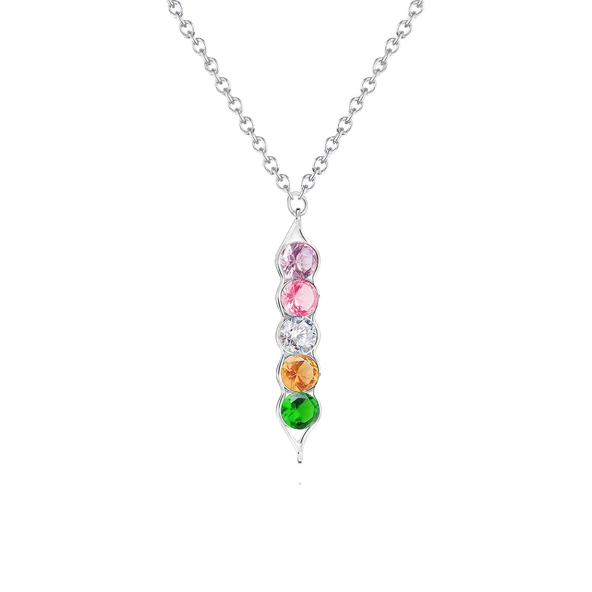 Peas in a Pod Birthstone Necklace