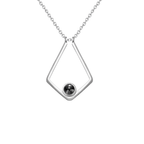 Polygon Photo Projection Necklace in a personalized jewelry design