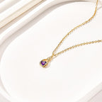 Drift Bottle Heart Birthstone Necklace