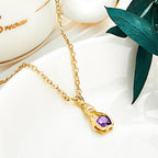 Drift Bottle Heart Birthstone Necklace