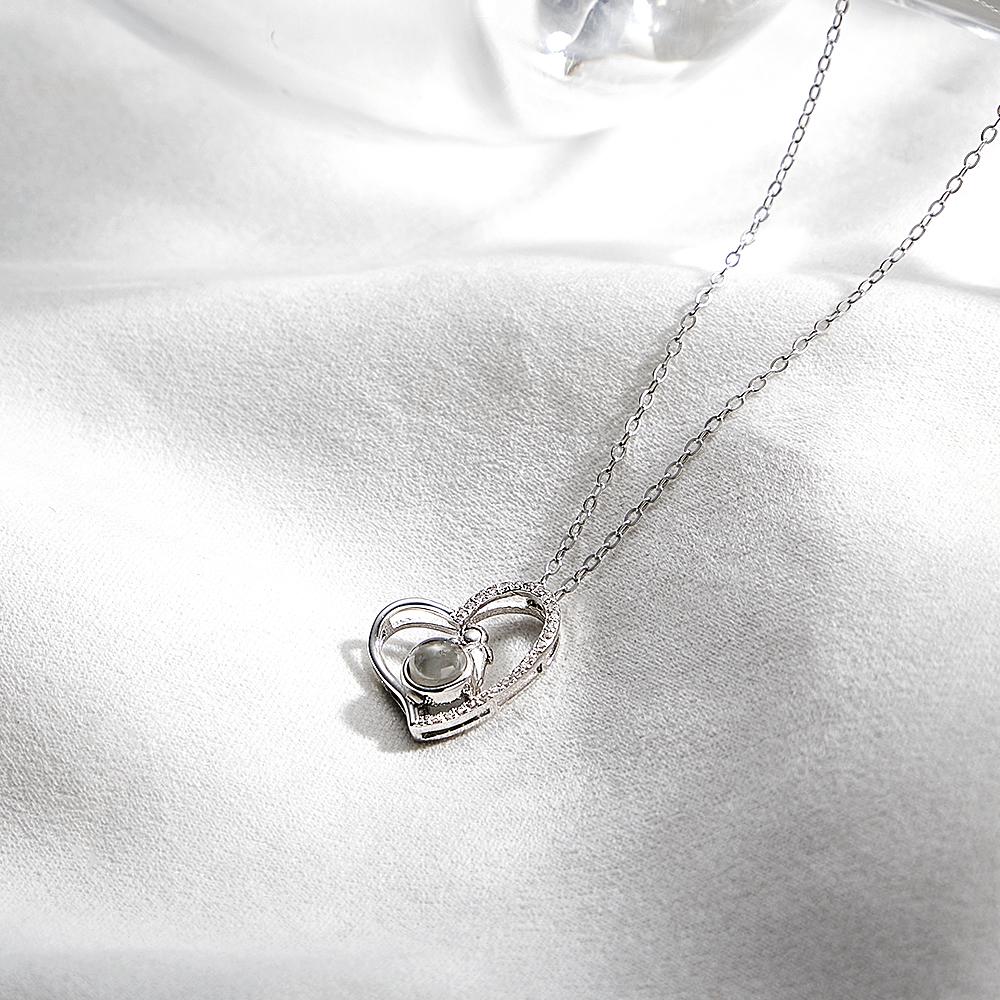 Heart Diamond Couple Photo Projection