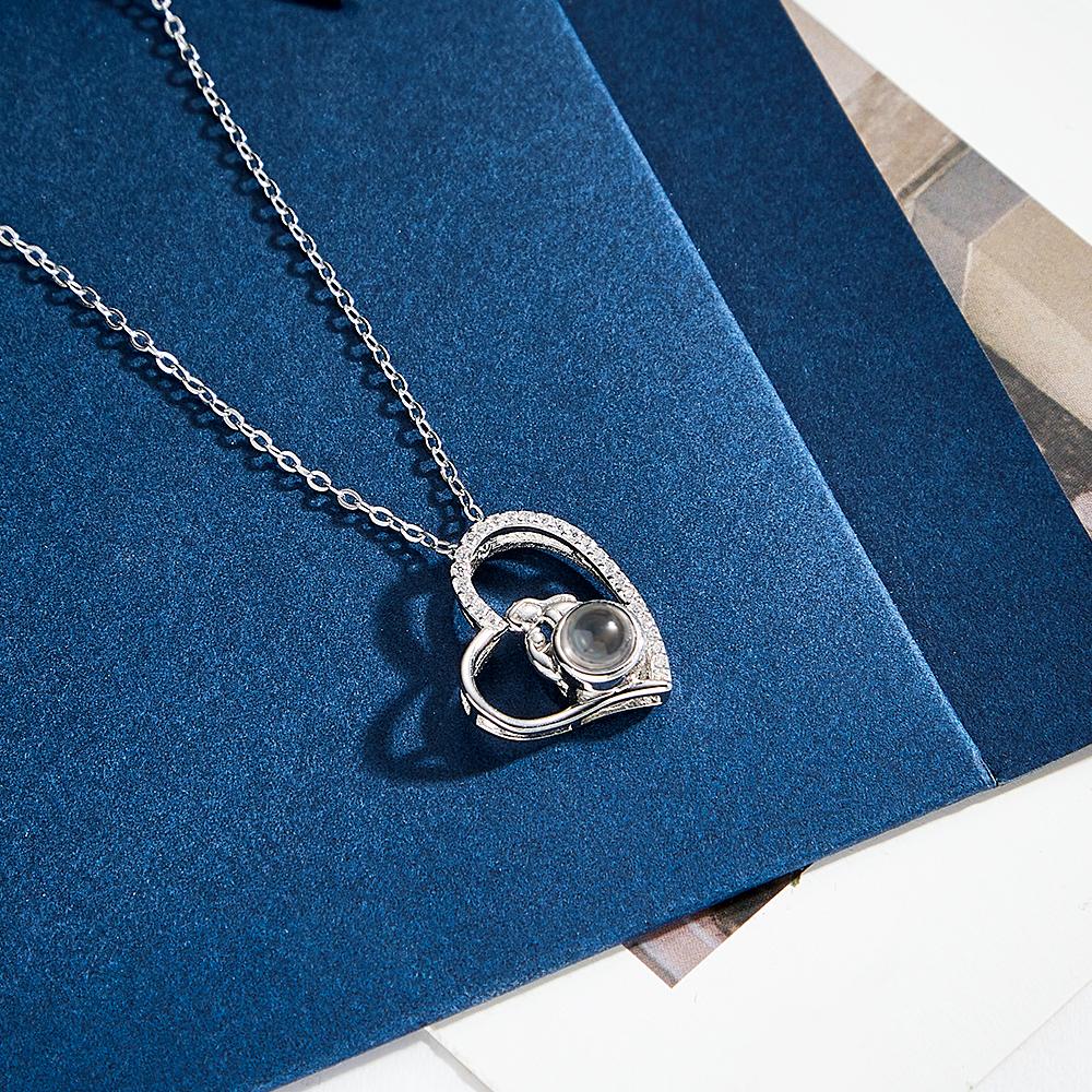 Heart Diamond Couple Photo Projection