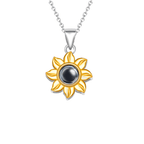 Sunflower Pendant Photo Projection Necklace