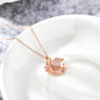 Floral Heart Photo Projection Necklace