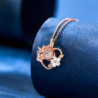 Floral Heart Photo Projection Necklace