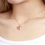 Floral Heart Photo Projection Necklace