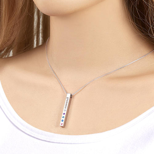 Birthstone Bar Necklace