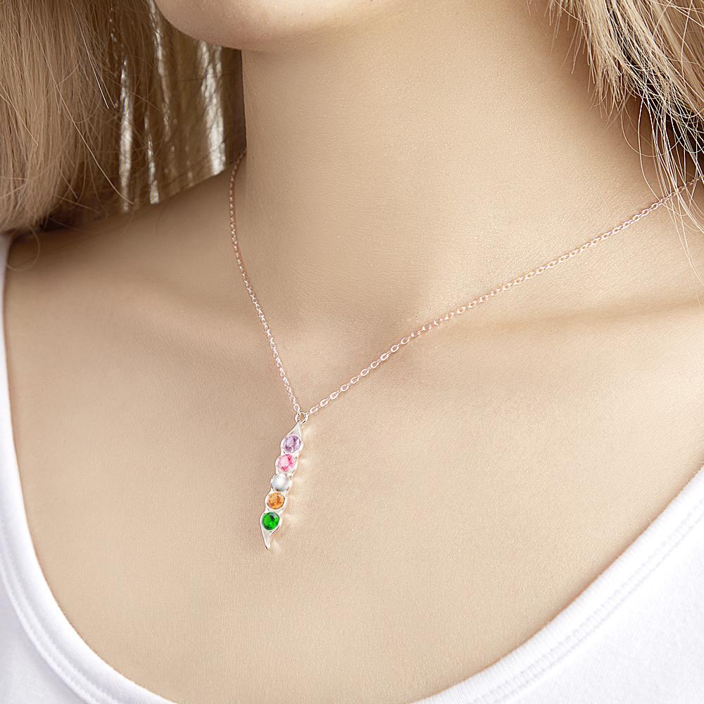 Peas in a Pod Birthstone Necklace