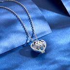 Engraved Heart Birthstone Necklace