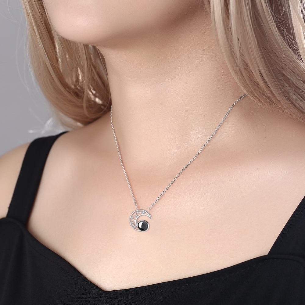 Moon Photo Projection Necklace