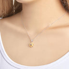 Sunflower Pendant Photo Projection Necklace