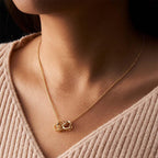 Double Heart Photo Projection Necklace