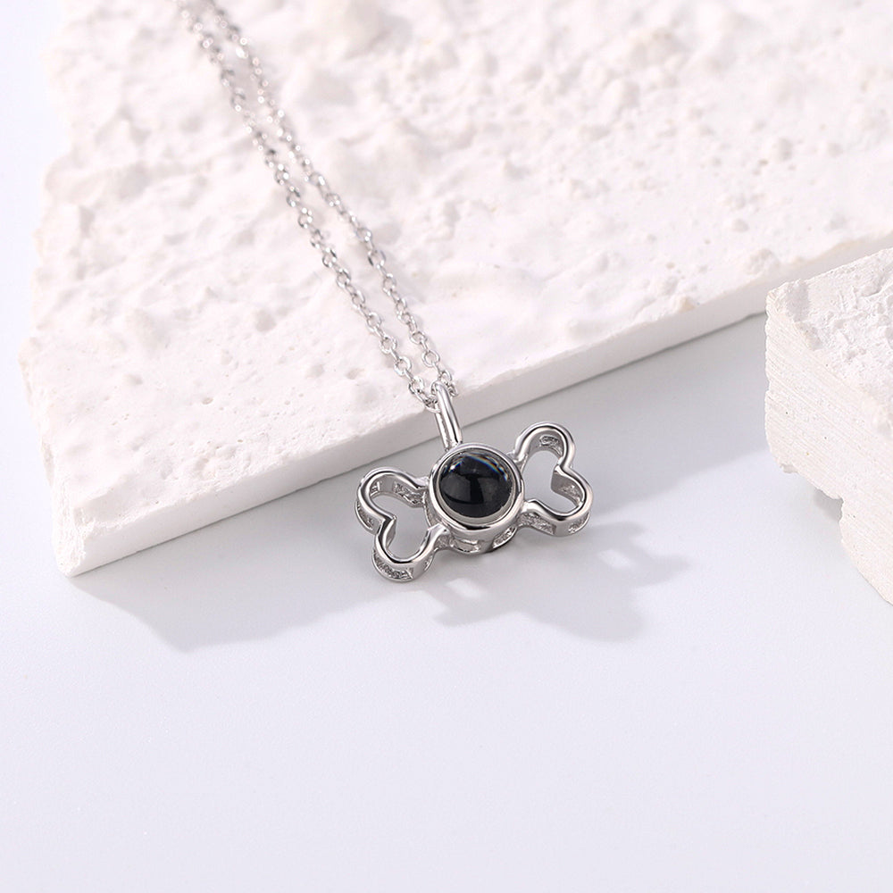 Puppy Bone Photo Projection Necklace