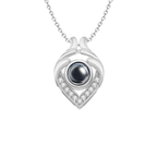 Zircon Heart Photo Projection Necklace