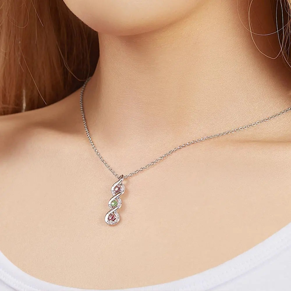 Infinity Name Birthstone Necklace