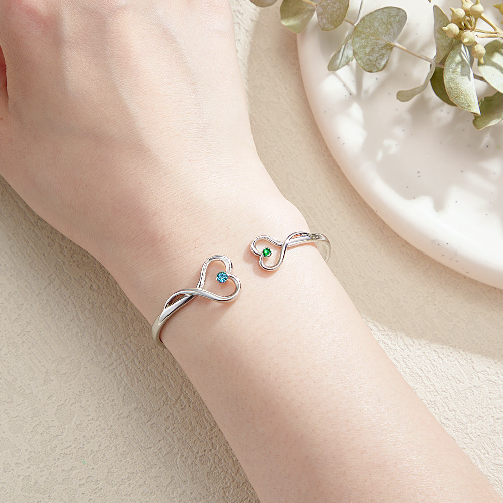 Mother Daughter Birthstone Bracelet